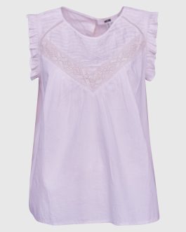 Blusa romántica color ARENA